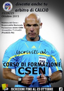La locandina del Corso di Formazione Arbitri Csen