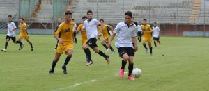 I giovani giallorossi in una azione d'attacco