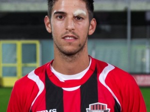 Savino Leonetti con la maglia rossonera