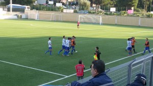 Chicco D'Anna (Rocca) festeggia il parziale 2-1