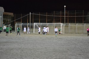 Il gol su punizione di Michele Lucà (Giornalisti)