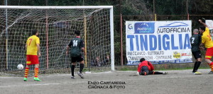 Il gol che vale la vittoria del Sinagra