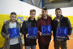 Portovenero insieme agli altri premiati al Gran Galà Jano Battaglia