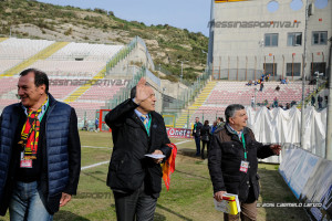 La dirigenza del Messina sfila sotto la Curva Sud