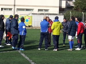 Porro con gli allievi del corso al Garden Sport