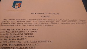 La composizione del collegio e l'elenco dei ricorrenti