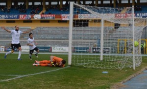 Il gol dell'1-1 di Burzigotti