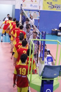 Pallavolo Messina - Mazara, il saluto prima della gara