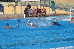 Concitata fase di gioco dell'incontro