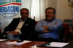 Massimo Romagnoli in una convention politica a Capo D'Orlando