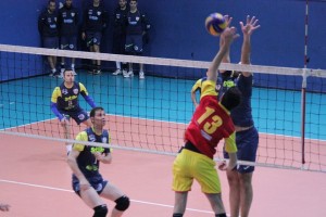 Un attacco della Pallavolo Messina