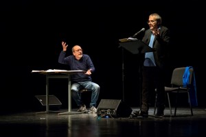 Dario Vergassola e David Riondino in scena
