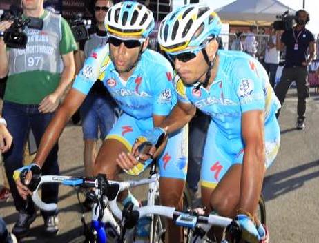 la coppia Astana Nibali e Agnoli