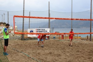 Fase di gioco footvolley