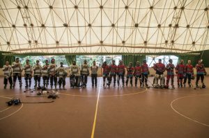 Kings Messina all'ingresso in campo