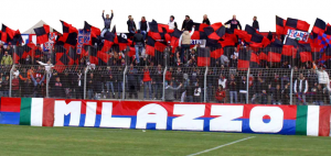 La tifoseria del Milazzo nella prima esperienza di Cannistrà