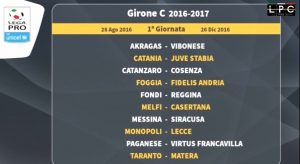 La prima giornata del girone C