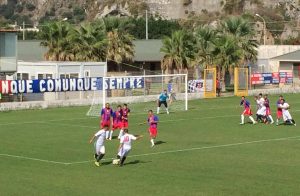 Schema su punizione messo in campo da D'Anna e Bertino