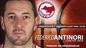 Quarto anno alla Costa d'Orlando per Federico Antinori
