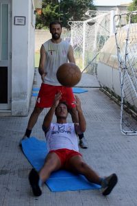 Agostino Di Dio e Fagone in uno dei primi allenamenti dell'anno