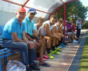 La panchina del FC Milazzo nella gara amichevole contro il Torregrotta
