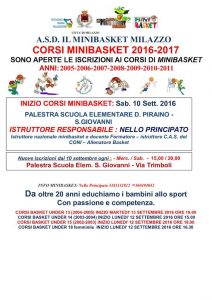 Corsi Minibasket Milazzo
