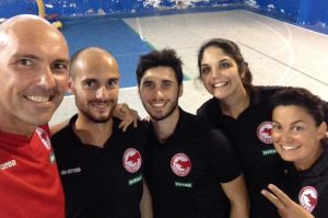 Lo Staff Tecnico al completo della Costa (Condello, Vittorio, Crisà, Romeo e Bontempo)
