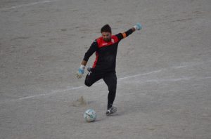 Il portiere dell'F24 Messina Davide Parisi in azione 