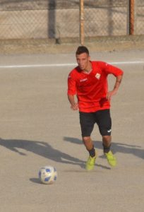 L'attaccante Piero Coppolino in azione