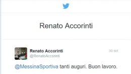 Renato Accorinti Tweet MessinaSportiva