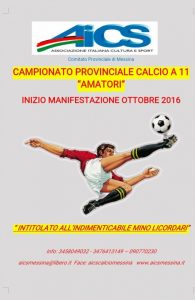 Locandina Torneo AICS calcio a 11