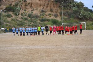 L'inizio della partita Giovanissimi all'Aranciarella
