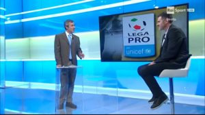 Lucarelli negli studi Rai