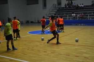 Una fase del riscaldamento dell'F24 Messina