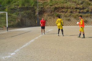 Riscaldamento portieri dello Junior Club Curcuraci