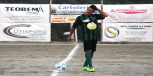 Fabio La Rocca (Camaro), autore del primo gol a Giardini
