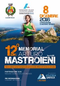 La locandina del Memorial Arturo Mastroieni