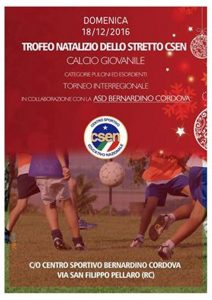 La Locandina del "Trofeo Natalizio dello Stretto CSEN"