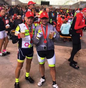 Iannello e Pappa dopo la granfodo della Maratona delle Dolomiti