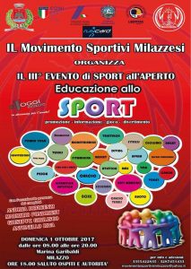 La locandina dell'evento promosso da Movimento Sportivi Milazzesi