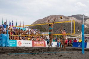 Un momento della finale per il titolo femminile.