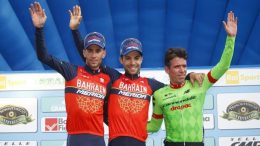 Visconti e Nibali sul podio del Giro dell'Emilia