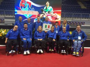 Pongisti azzurri alla scorsa edizione dei Mondiali