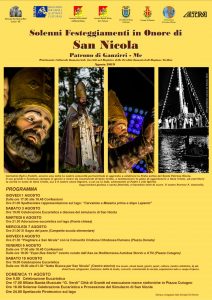 La locandina dei festeggiamenti per San Nicola