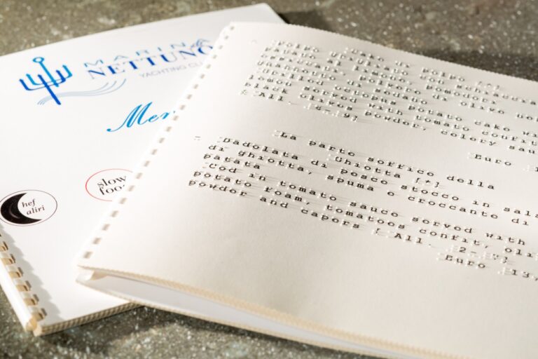 Menu senza barriere: al “Marina Del Nettuno” lo chef Pasquale Caliri scrive in Braille per i non vedenti