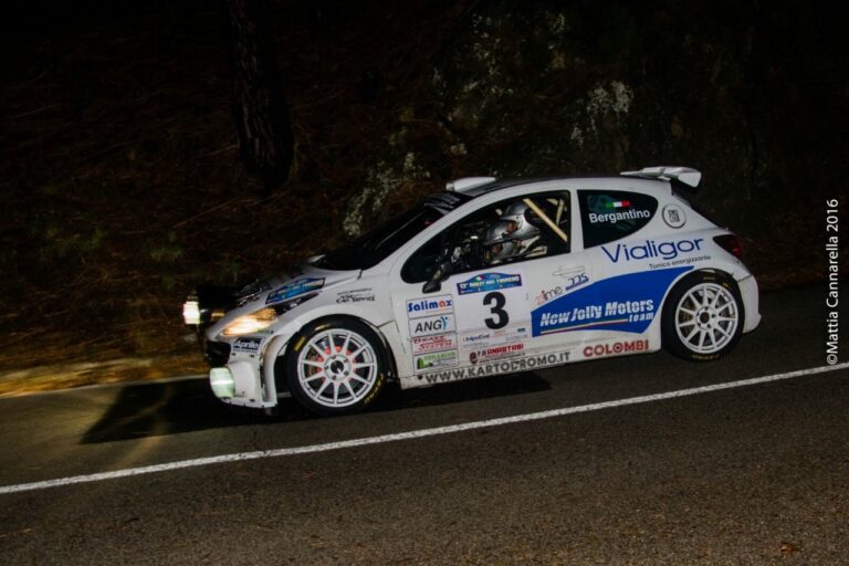 Il “Rally del Tirreno” alla coppia pugliese Bergantino-Di Vincenzo su Peugeot 207