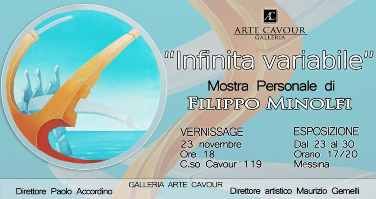 Dal 23 novembre alla Galleria “Arte Cavour” mostra personale di Filippo Minolfi