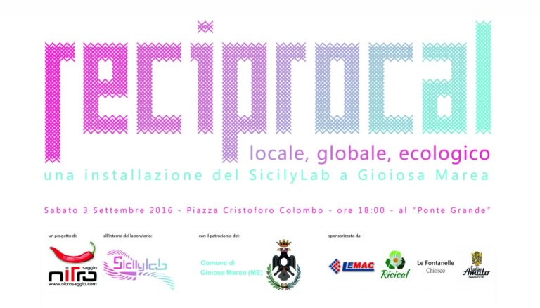 Ecologia e spazi urbani, il 3 agosto a Gioiosa Marea la presentazione di “Reciprocal”