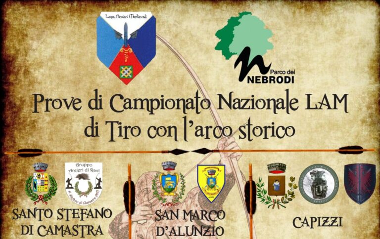 A Santo Stefano di Camastra, il Campionato Nazionale di Tiro con l’arco storico