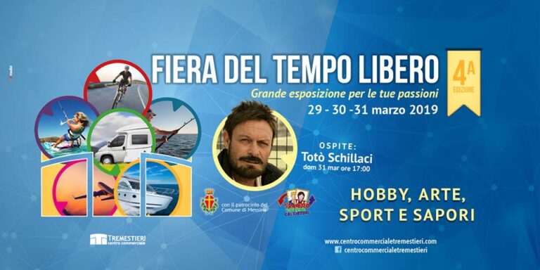 La “Fiera del Tempo Libero” al Centro Commerciale Tremestieri. Ospite Totò Schillaci